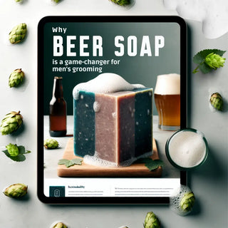 Beer soap bar for men's grooming by Stormy Acres Hops