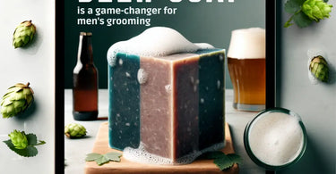 Beer soap bar for men's grooming by Stormy Acres Hops
