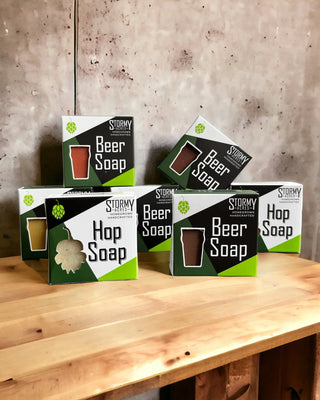 Stormy Acres boxes Hop Soap and Beer Soap